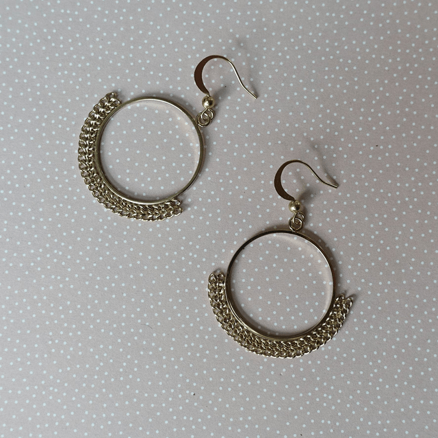 Boucles d'oreille chaînes - Pièce unique