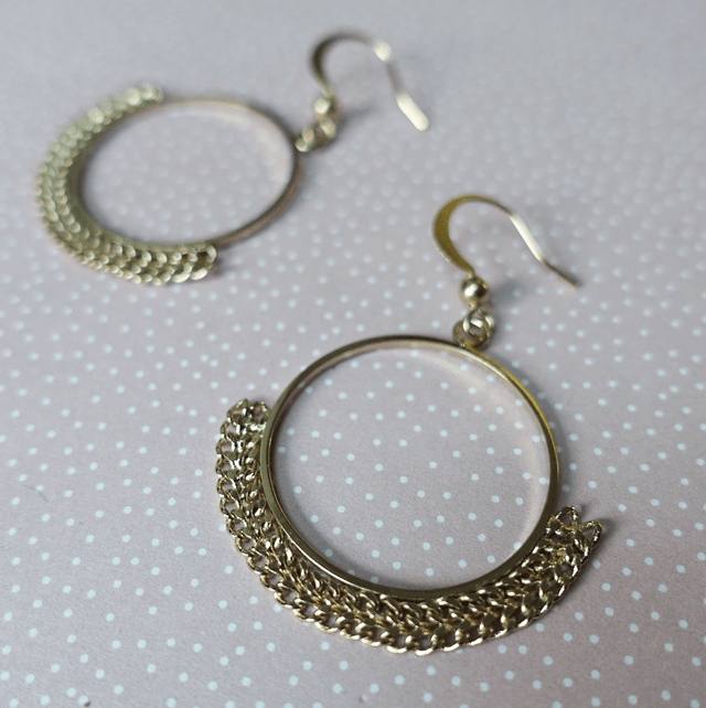 Boucles d'oreille chaînes - Pièce unique