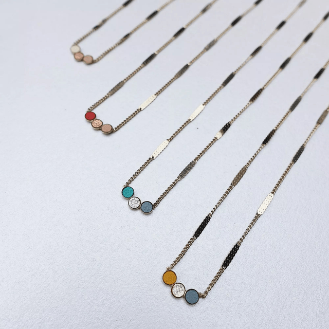 Collier 3 mini ronds - 4 coloris