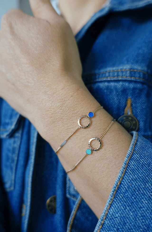 Bracelets mini rond et fleur - 4 coloris
